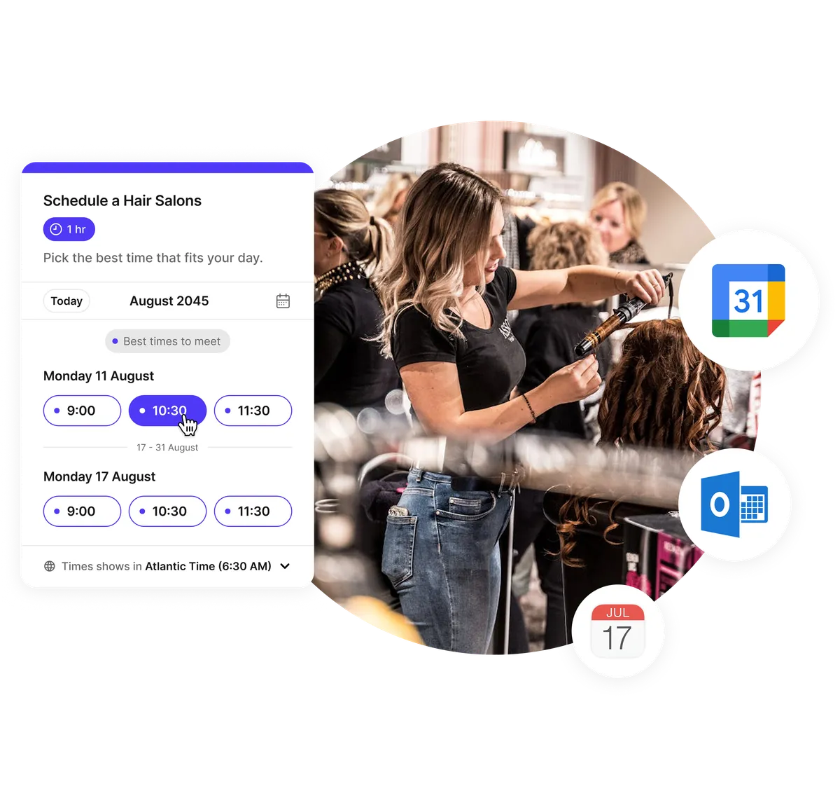 Application de planification pour salon de coiffure