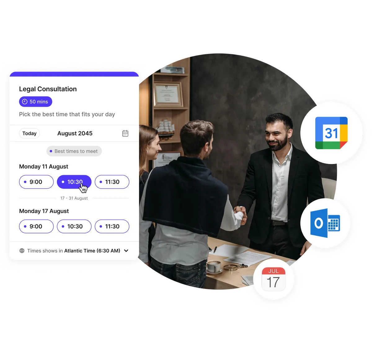 Système de réservation rendez-vous avocat