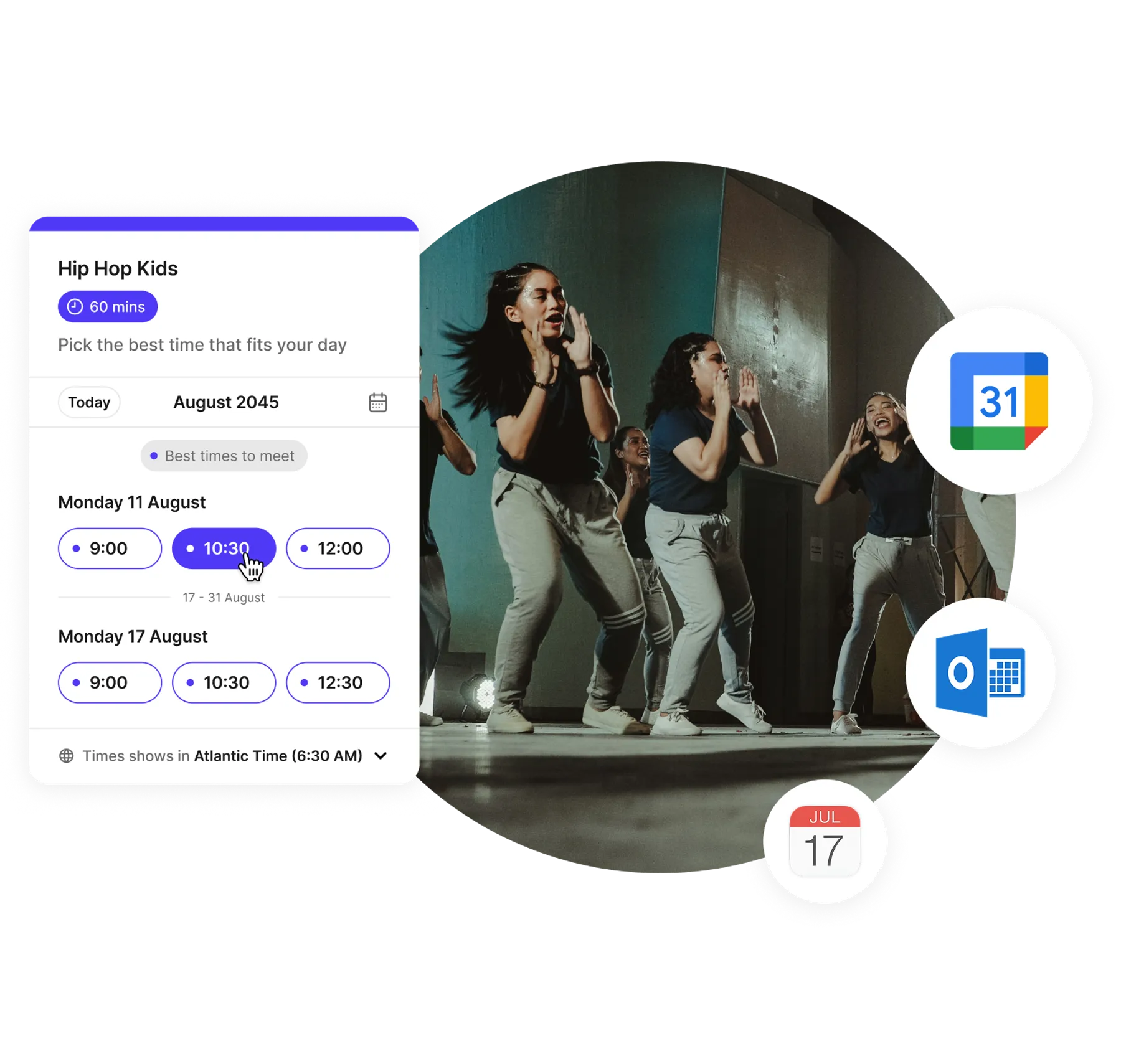 dance class online booking app