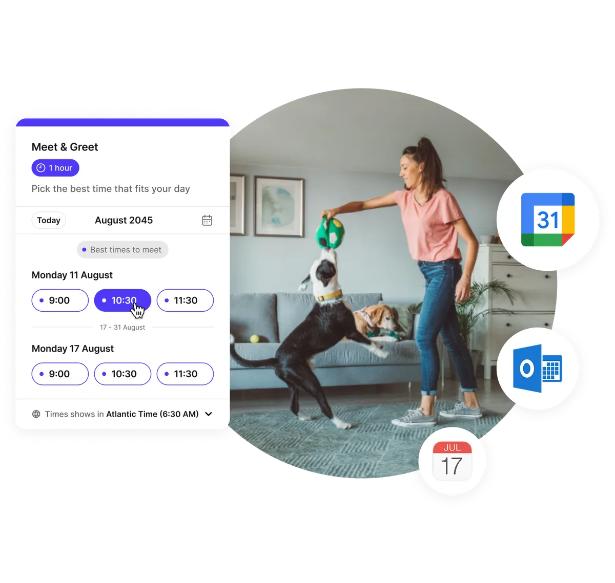 Réservation en ligne pour gardiens d'animaux