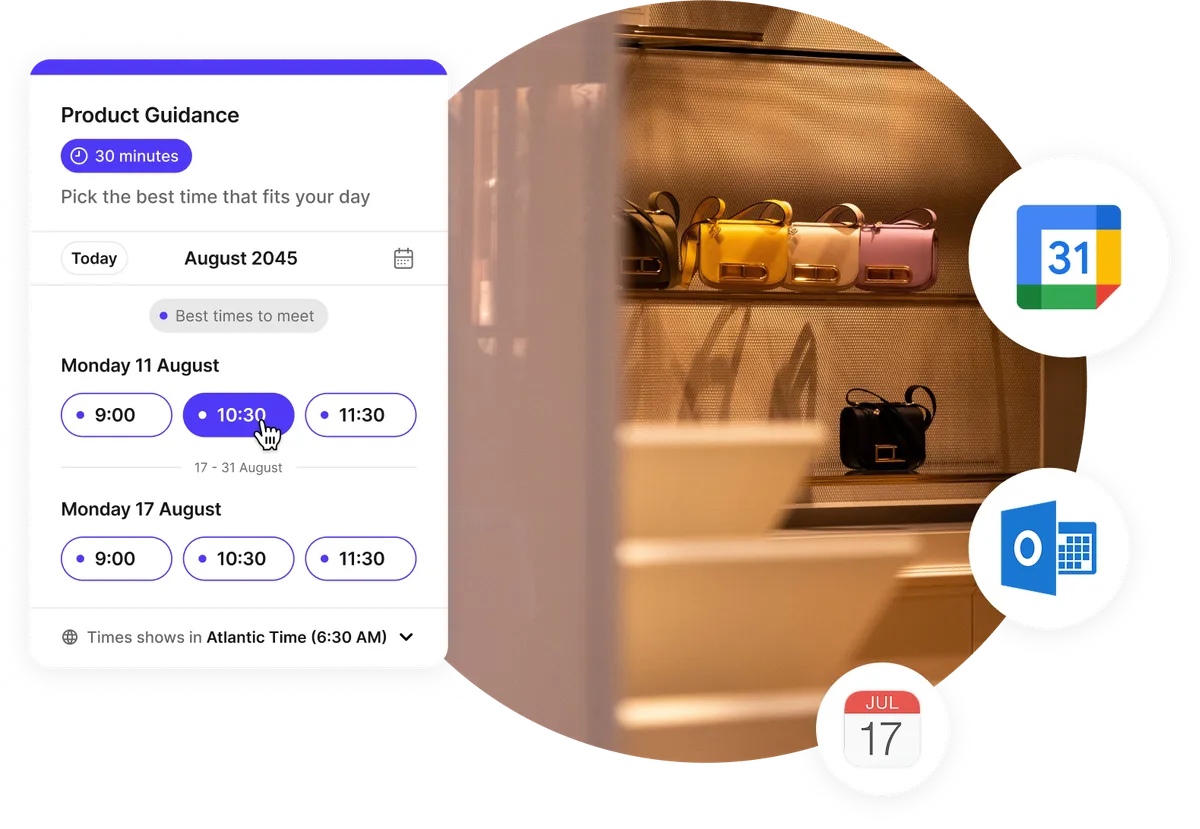 automatic calendar sync for retail appointments
