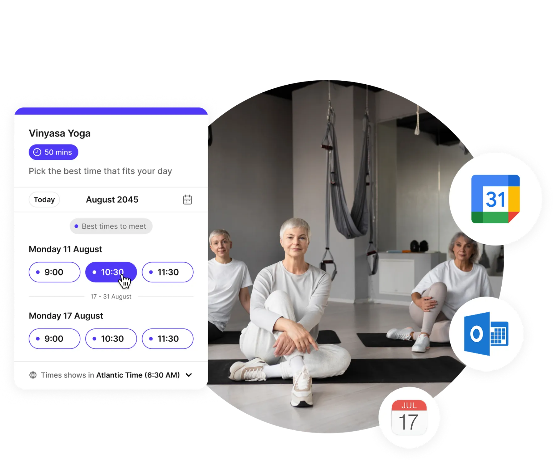 online yoga class booking system
