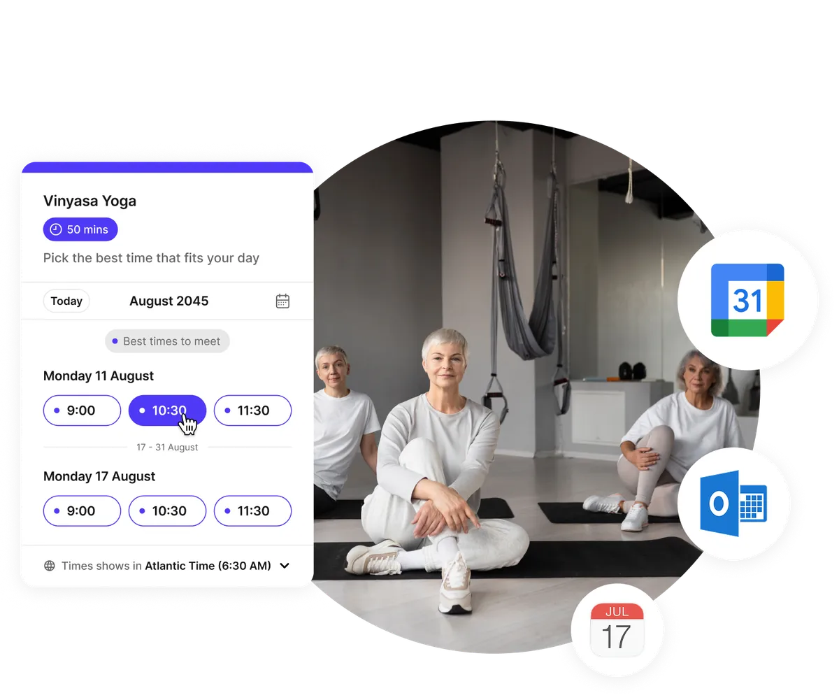 online yoga class booking system
