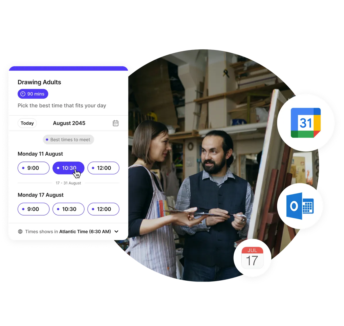 Système réservation cours d'art en ligne