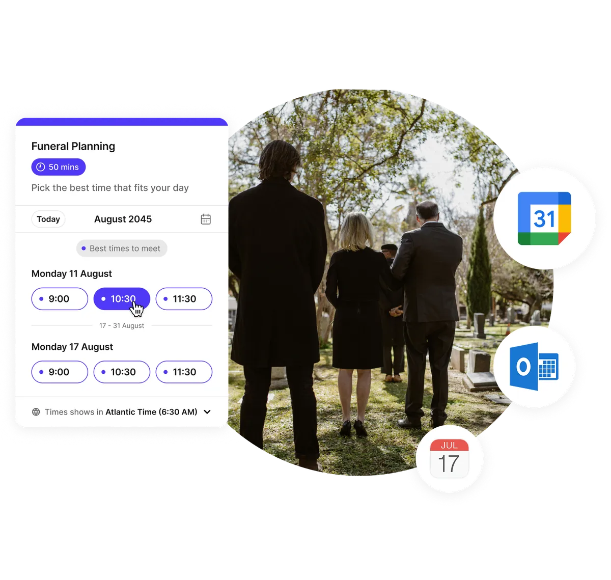funeral home scheduler
