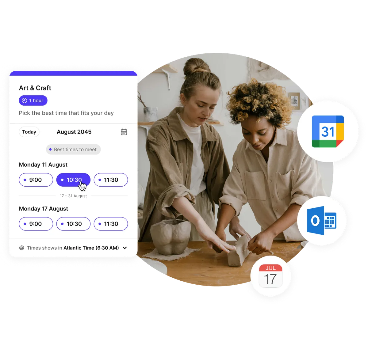 Online booking for workshops