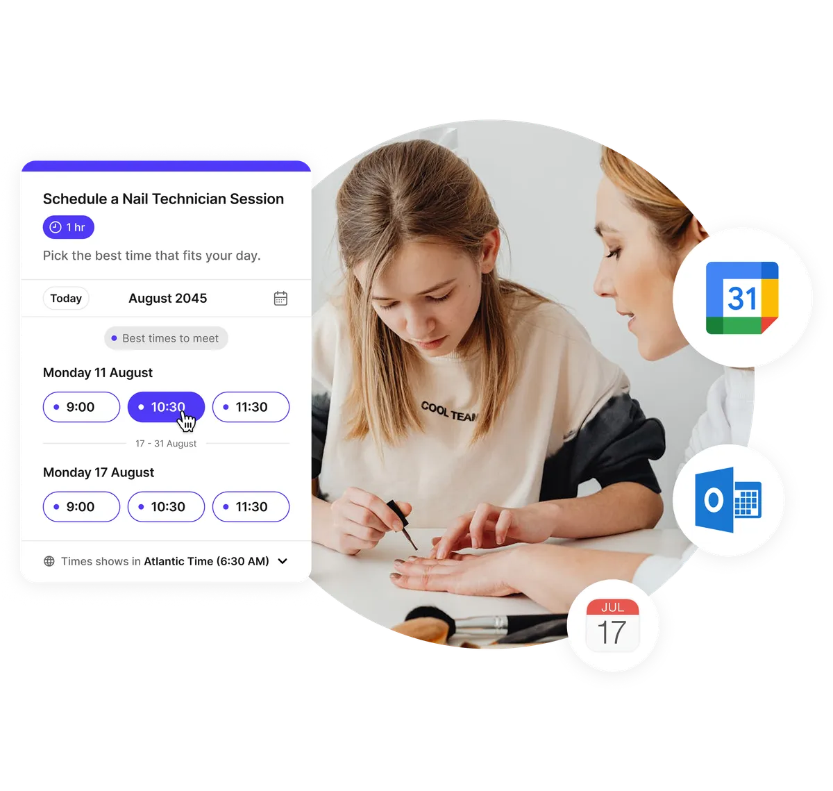 Logiciel de réservation pour salon de manucure