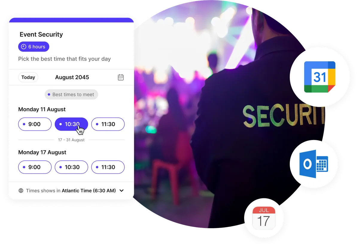 Terminsoftware für Sicherheitsdienste