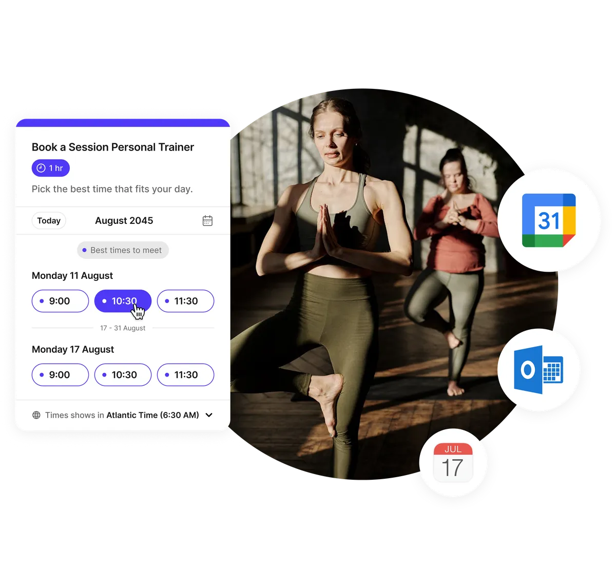 Planificateur rendez-vous entraîneur