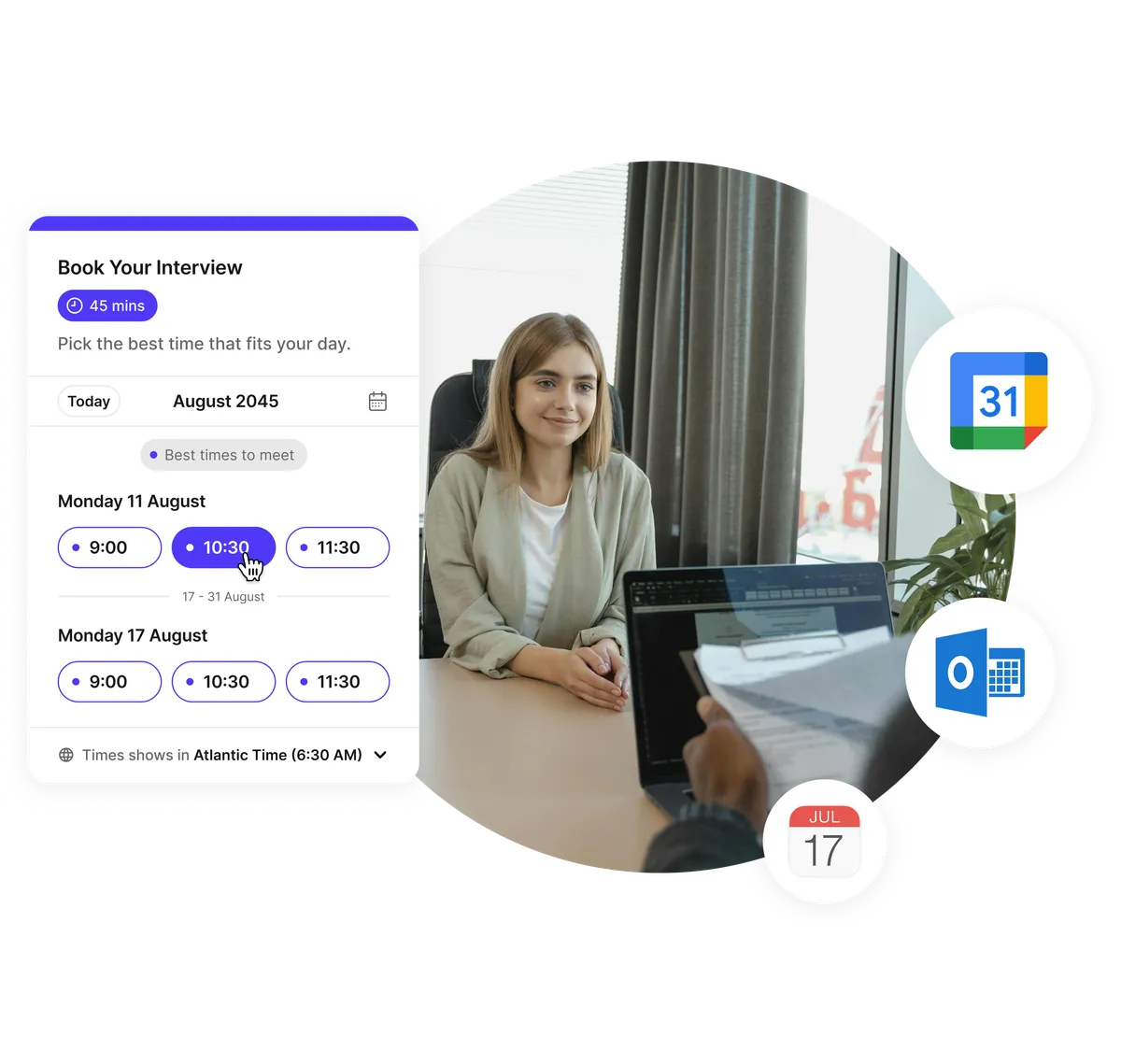 Logiciel planification entretiens candidats