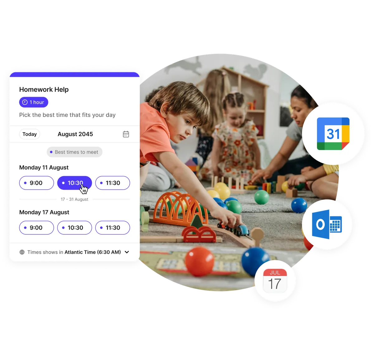 Parent réservant une séance de garde d'enfants en ligne