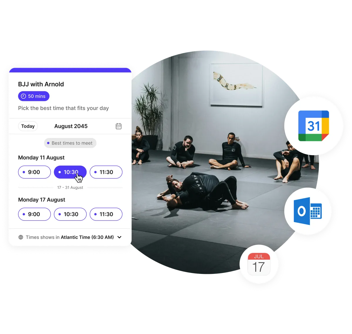 Réservation cours en ligne pour dojos