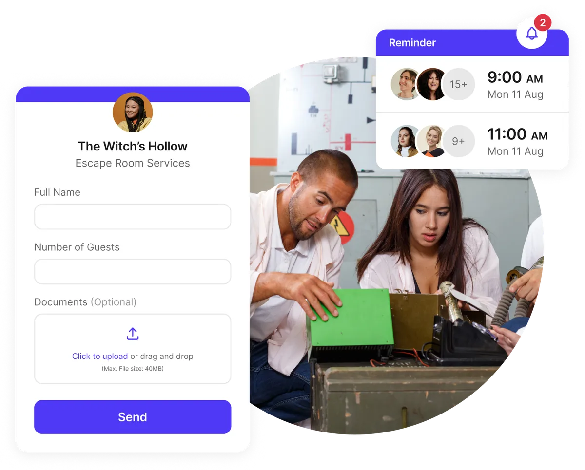 Formulaires intake escape room