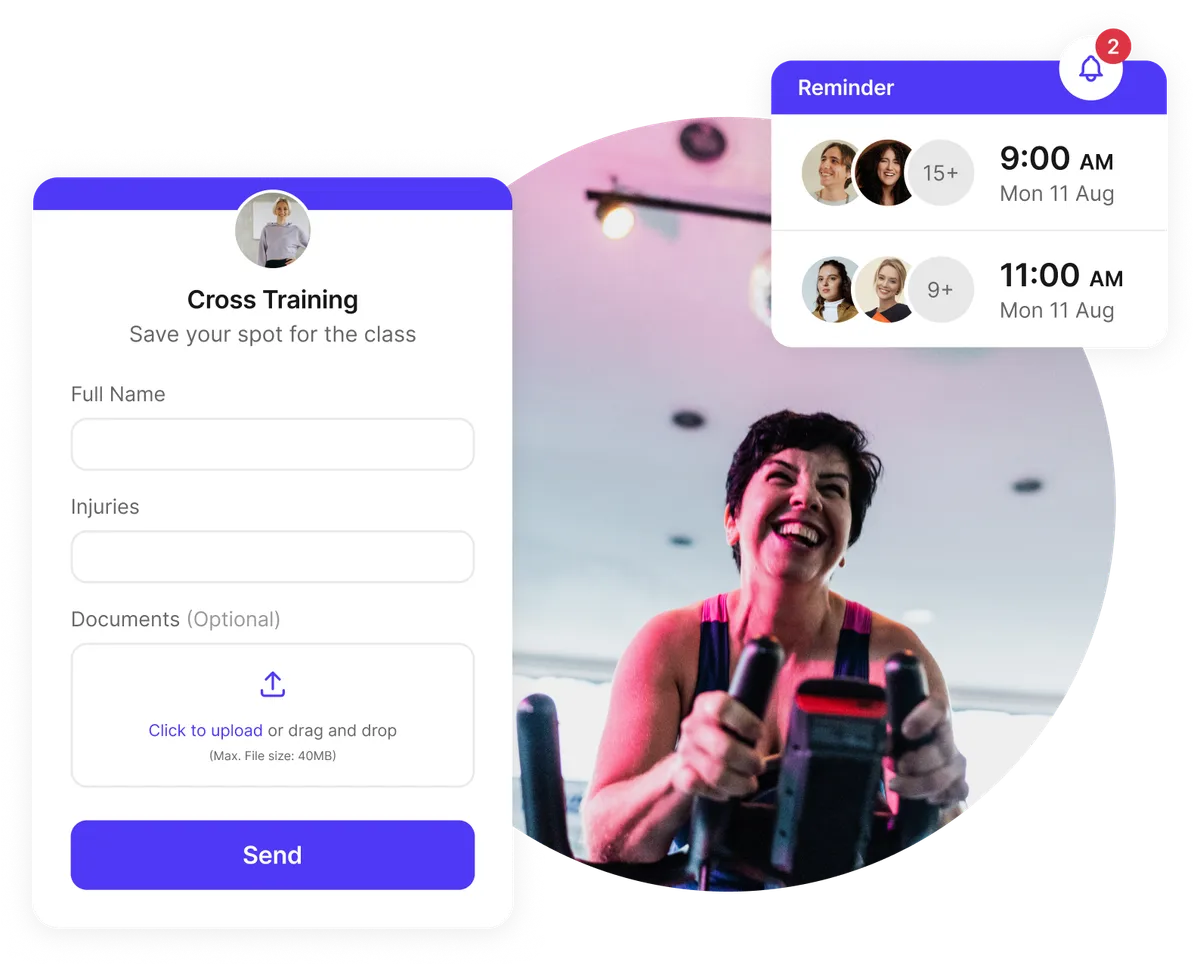 Logiciel réservation classes salle de sport