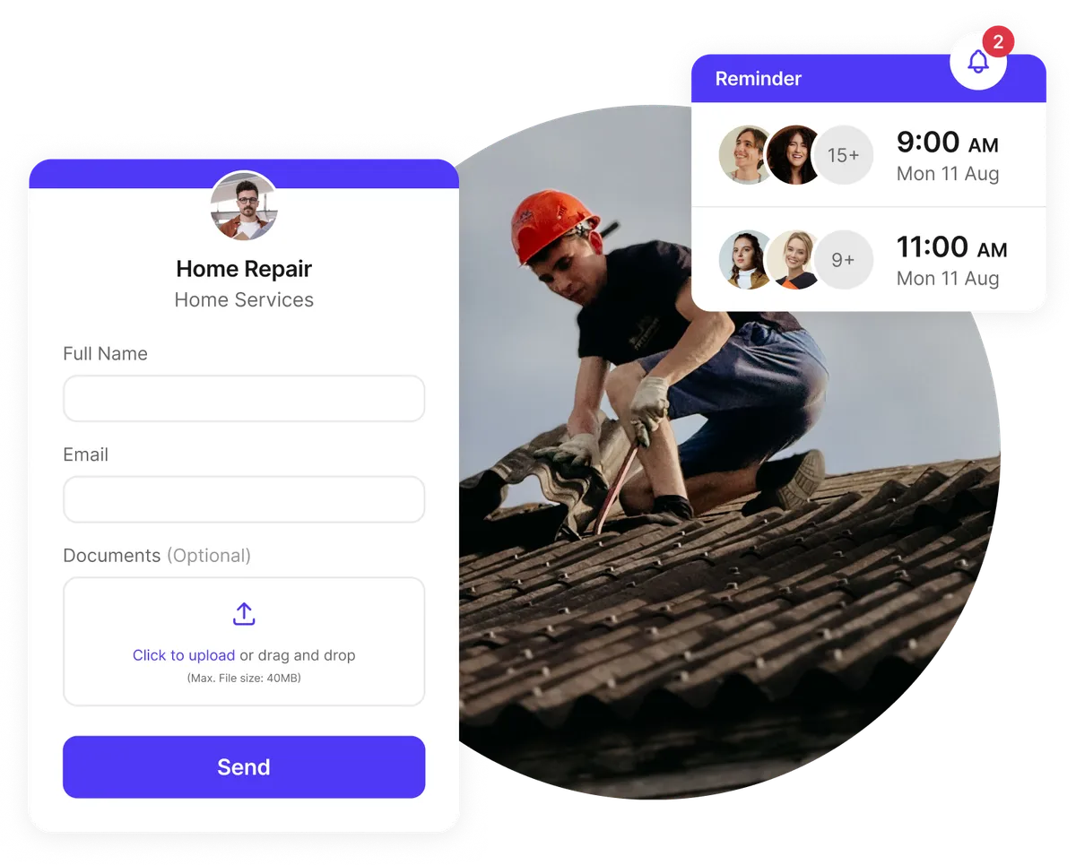 home service appointment scheduling software with booking forms