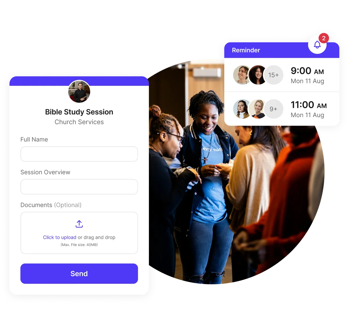 Formulaires d'admission d'église et préparation