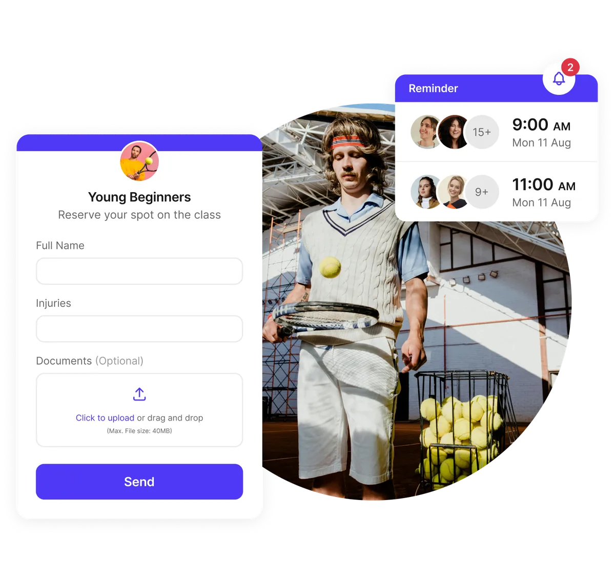 tennis lesson booking software