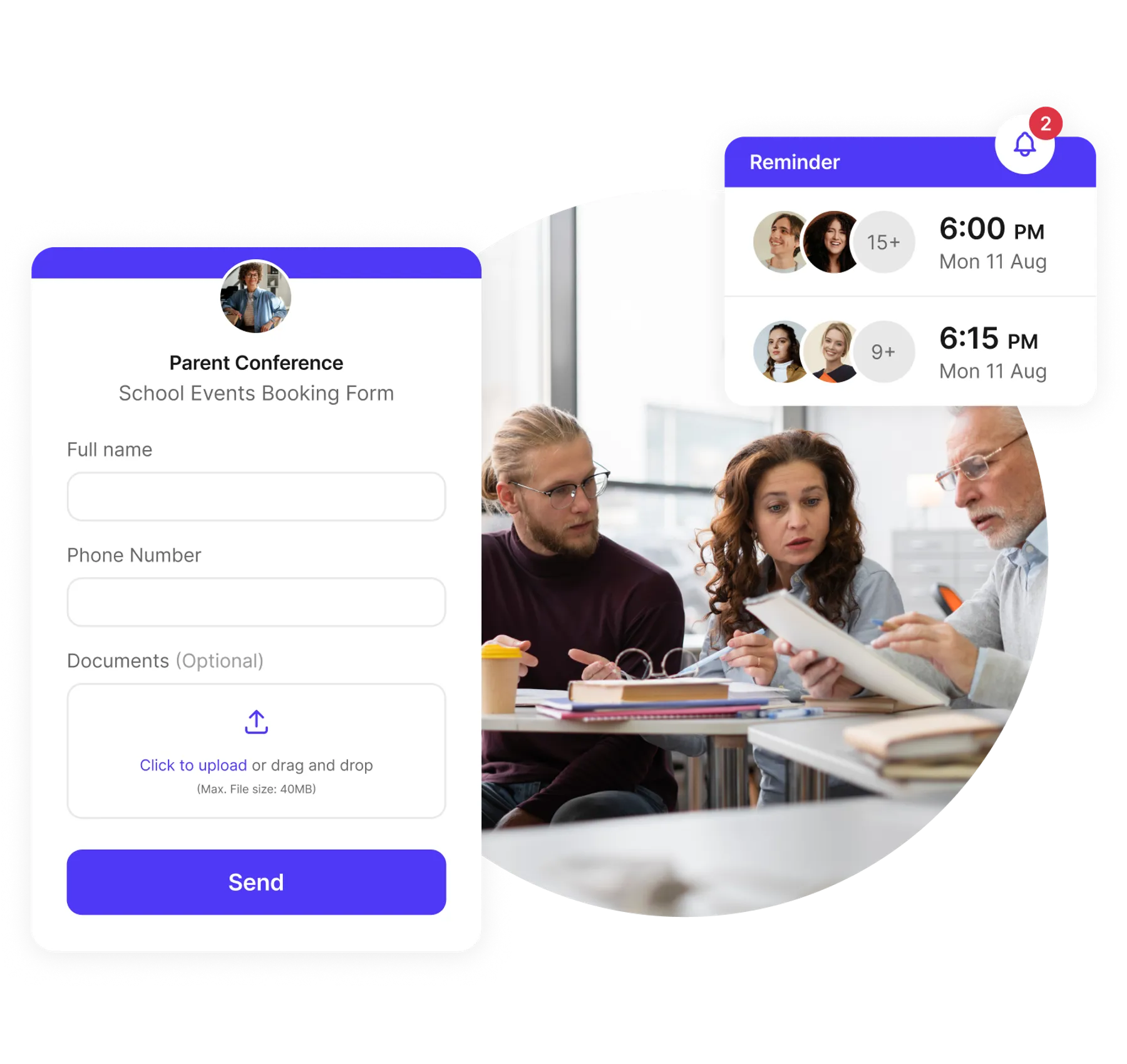 school event booking system