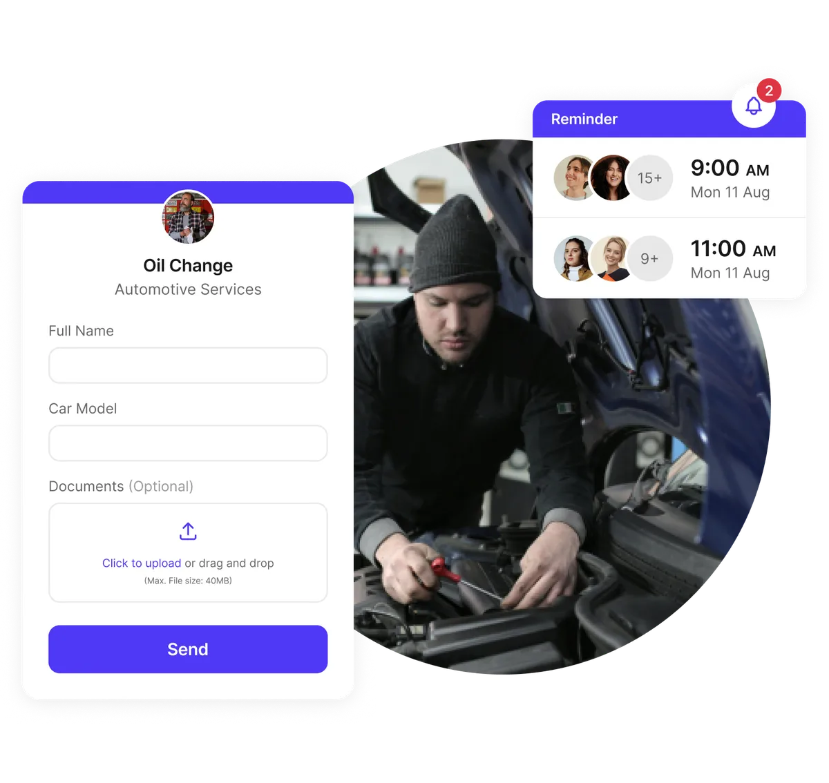 Logiciel de planification de rendez-vous de services automobiles