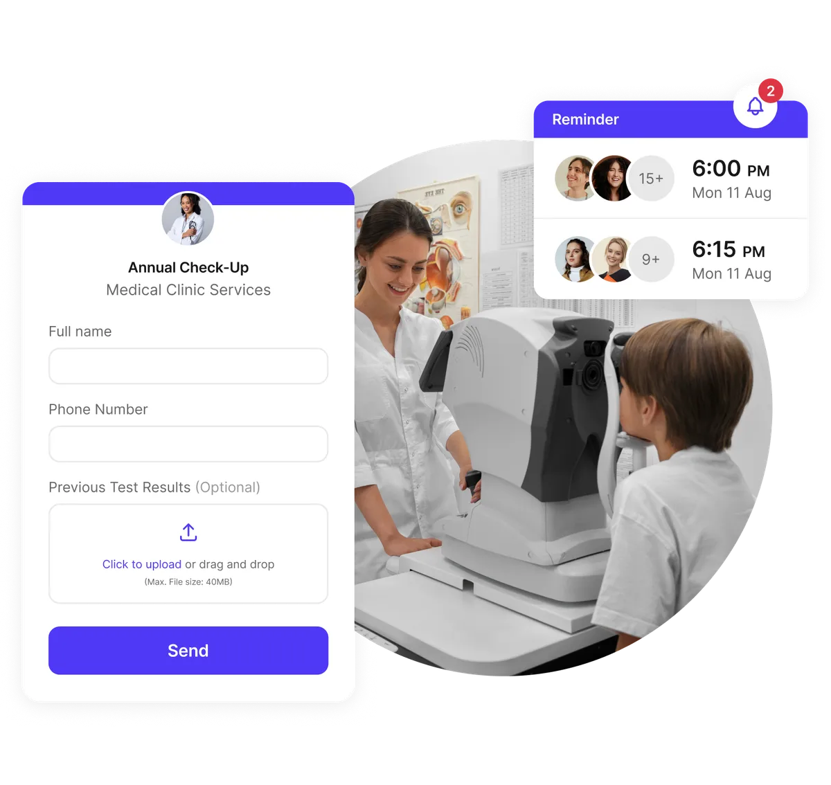 patient intake scheduling form