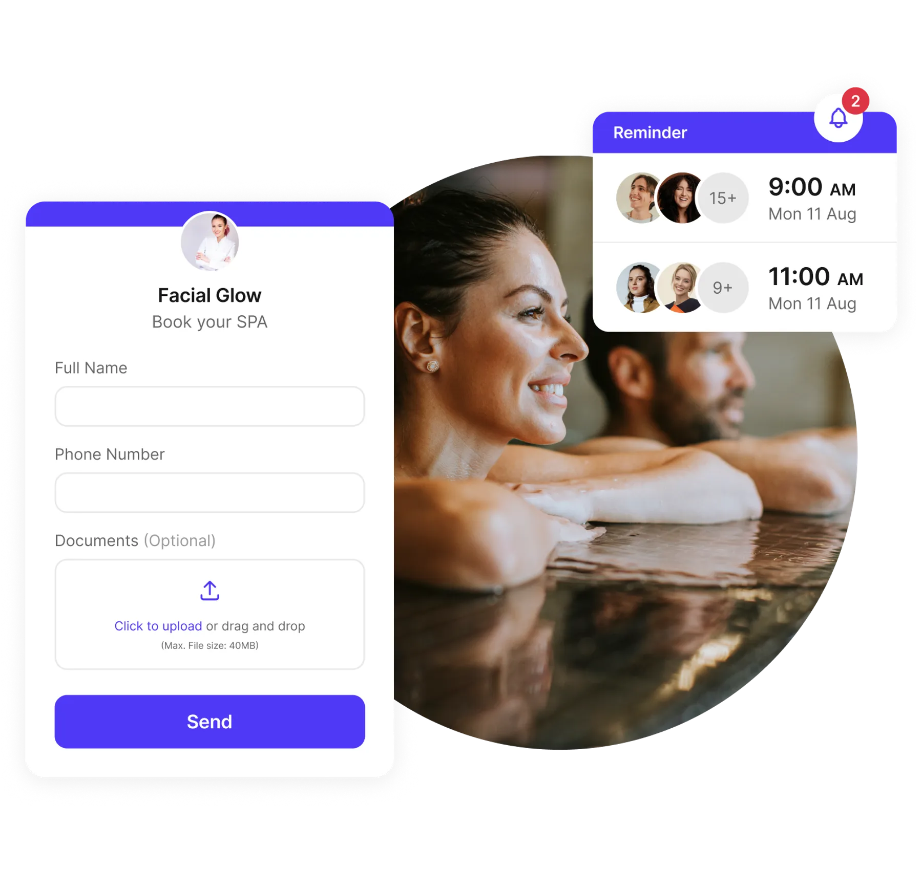 custom intake form for spa clients