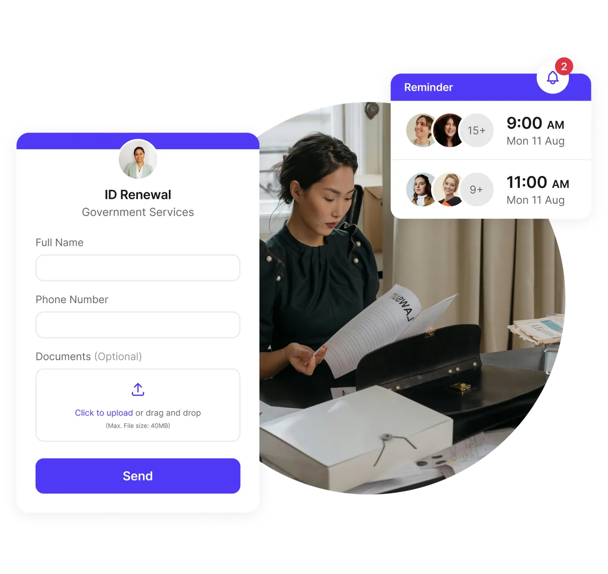 Système de réservation en ligne pour services gouvernement