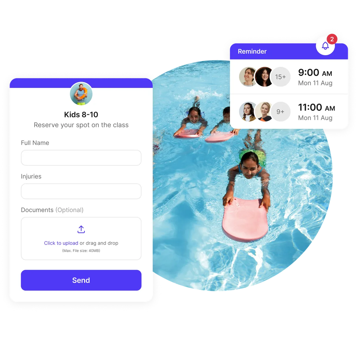 swimming lesson booking system