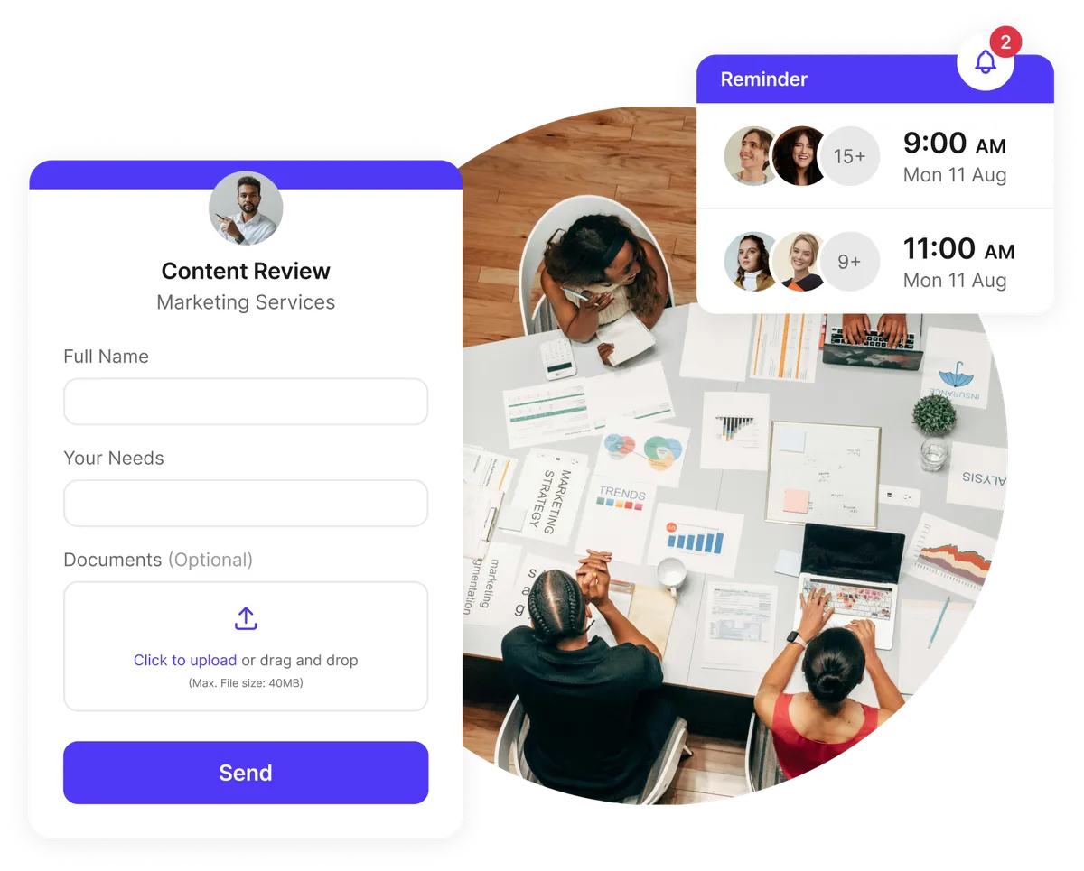 Formulaire intake marketing