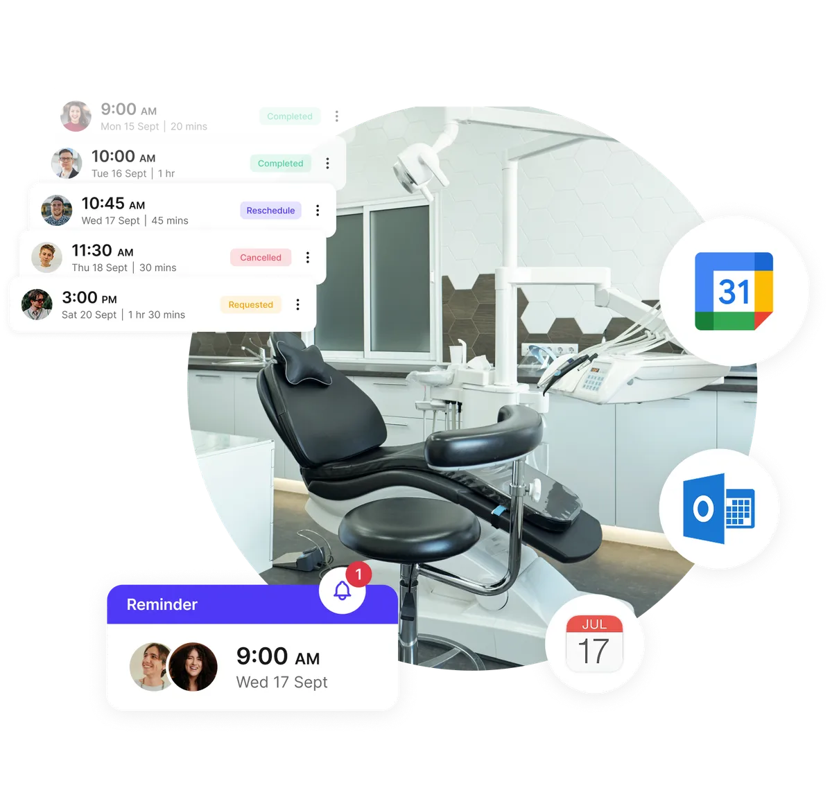 Rappels de rendez-vous pour cliniques dentaires