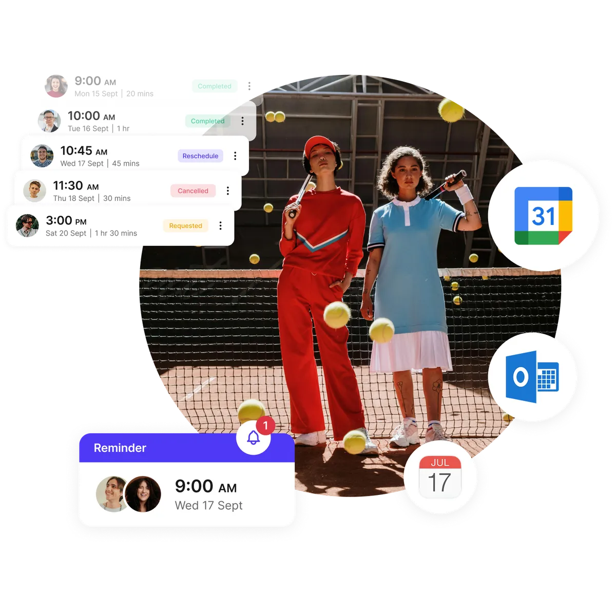 Système rappels logiciel réservation terrains tennis