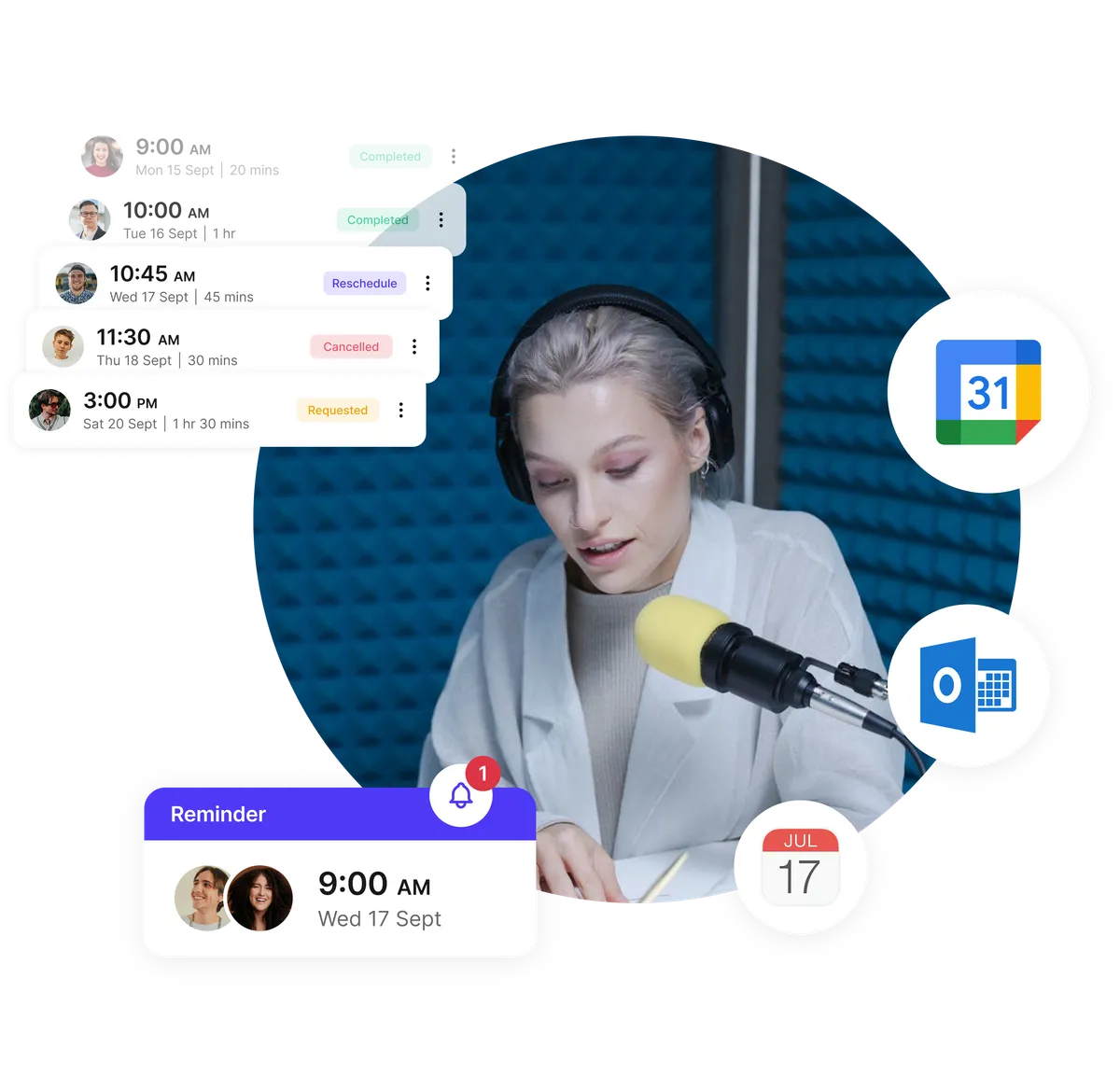 reminders for podcast recording sessions