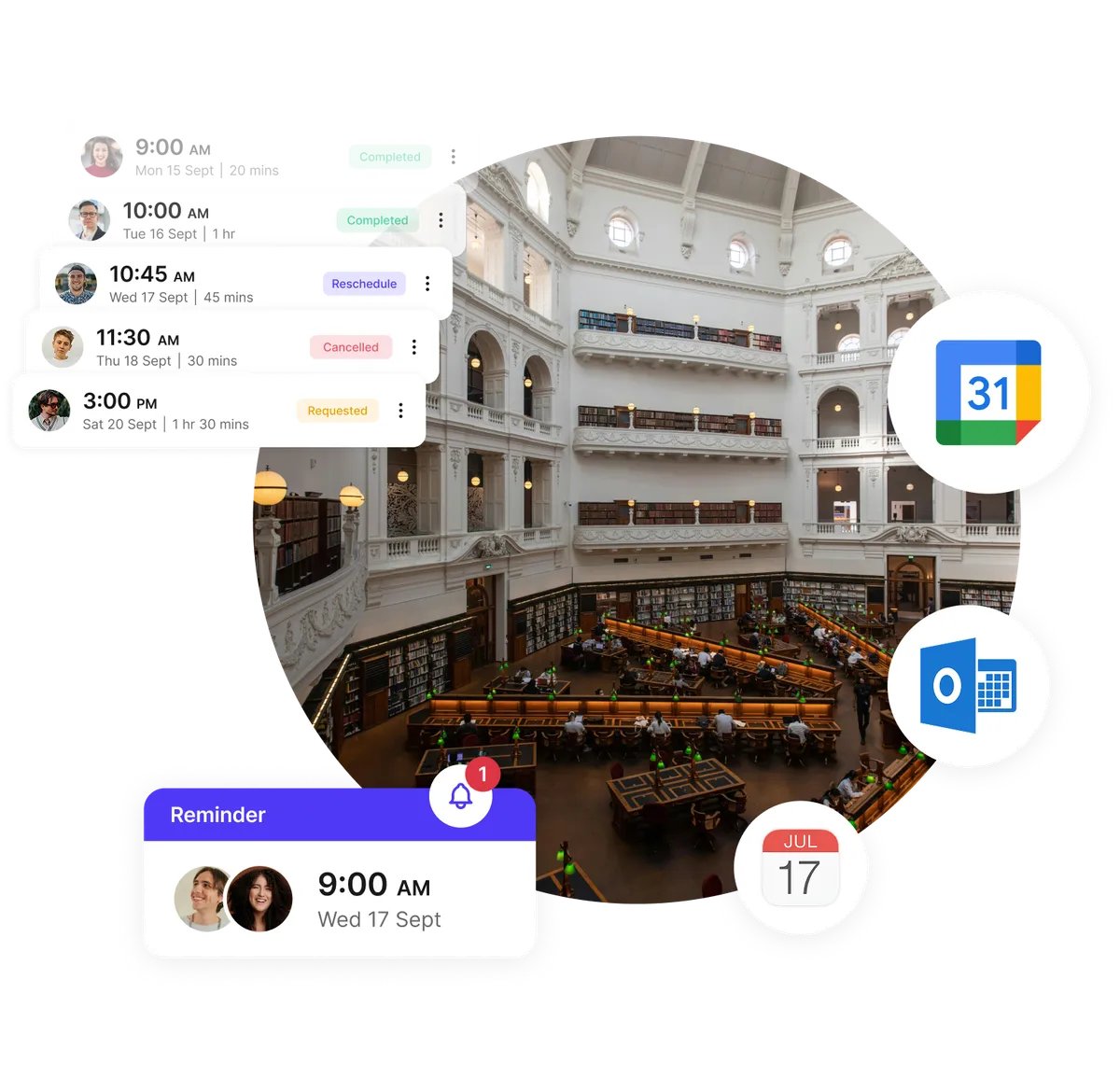 recordatorios de asistencia universitaria