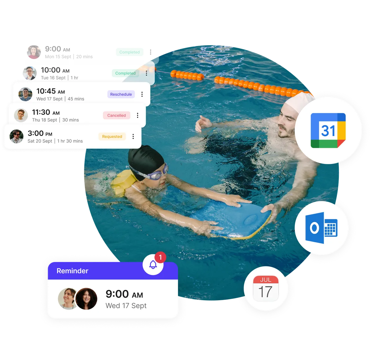 swim lessons appointment software