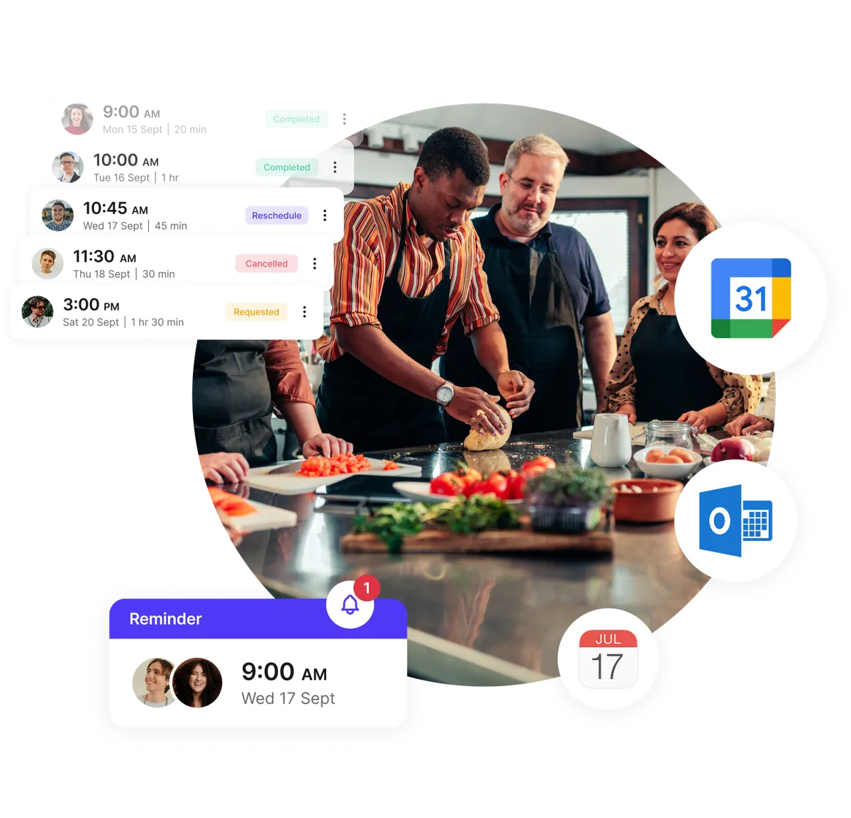 reminder tools for cooking classes