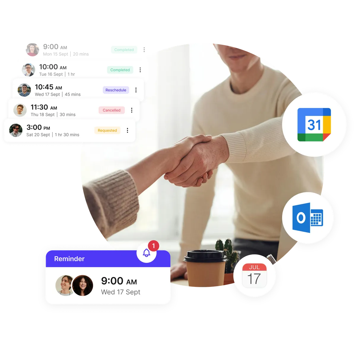 Rappels réservation salles de réunion