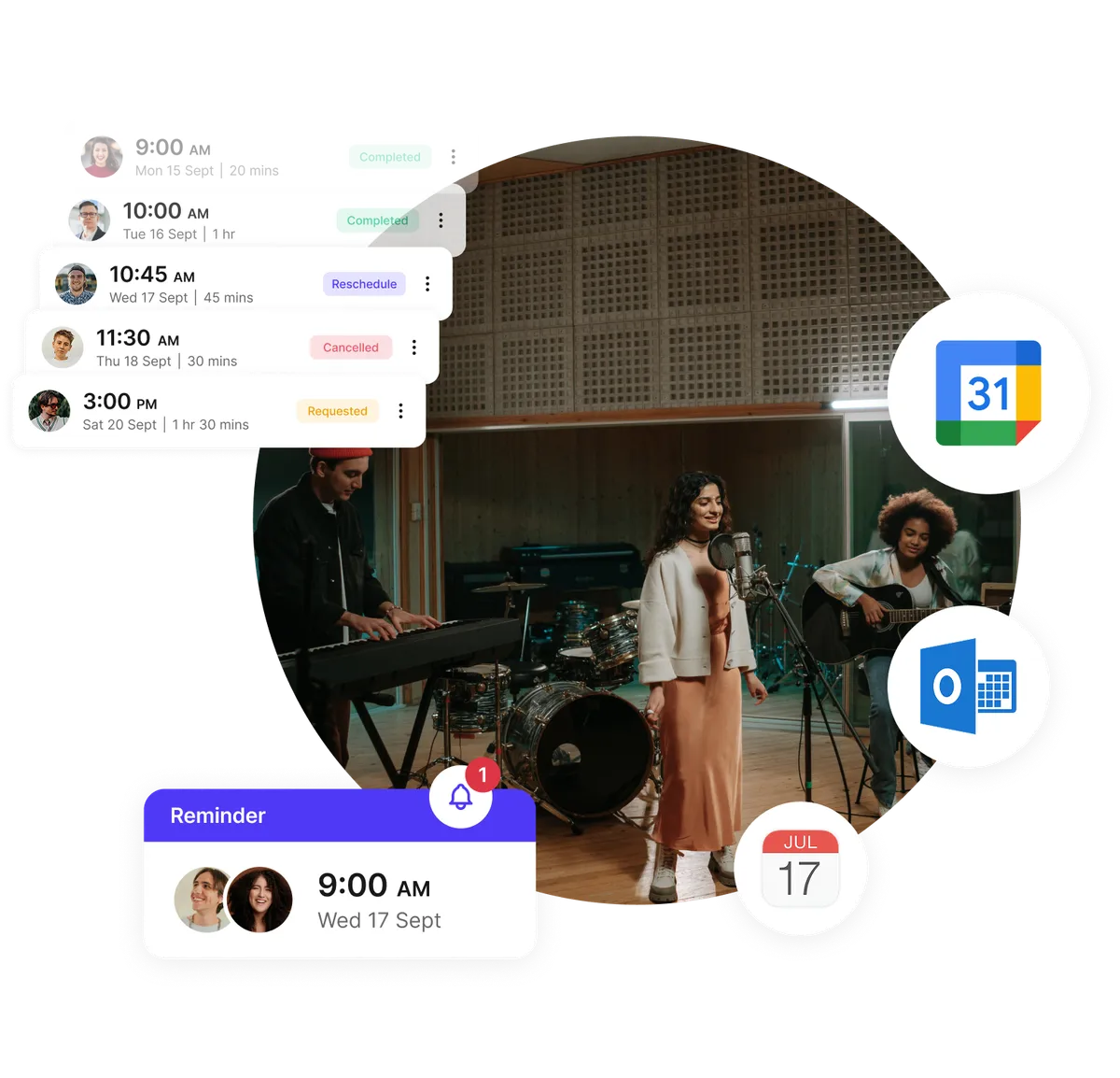 Rappels studio musique