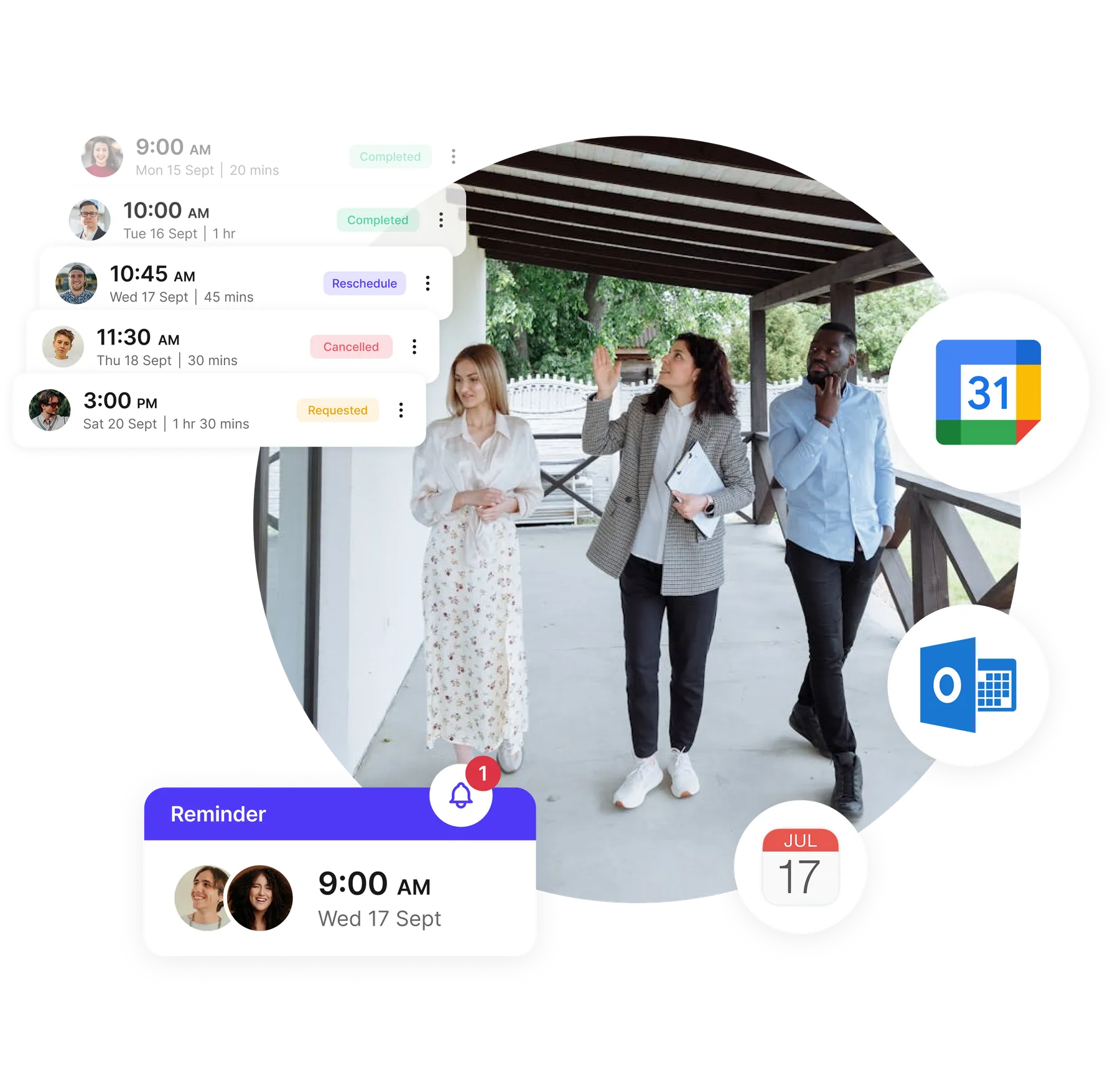real estate booking app reminders