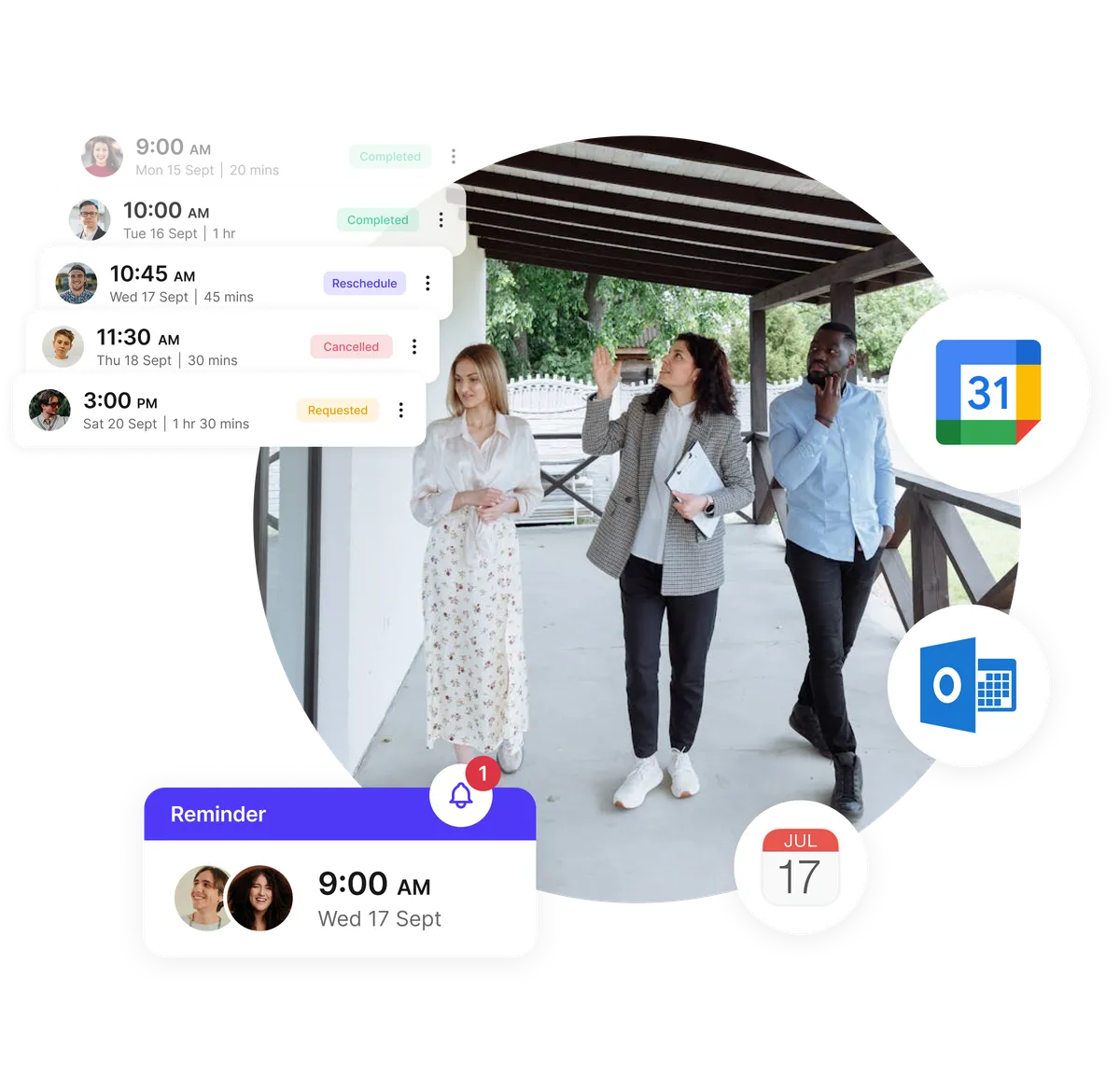 Rappels application réservation immobilier
