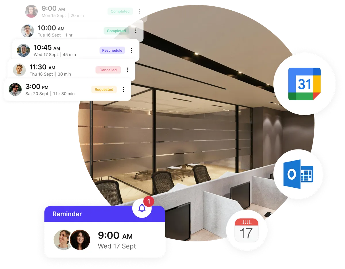 Recordatorios automatizados para sistema de reserva de salas coworking
