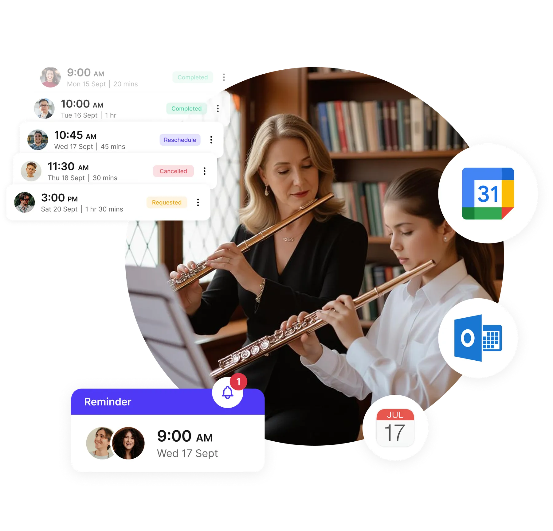 music tutor scheduling system