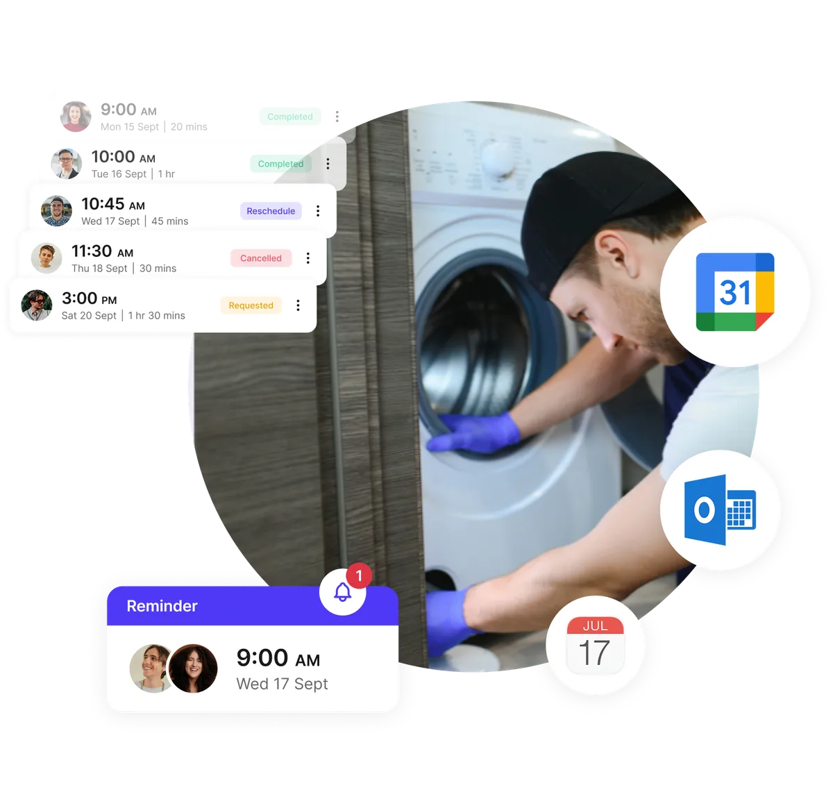 Recordatorios automáticos de trabajos de fontanería