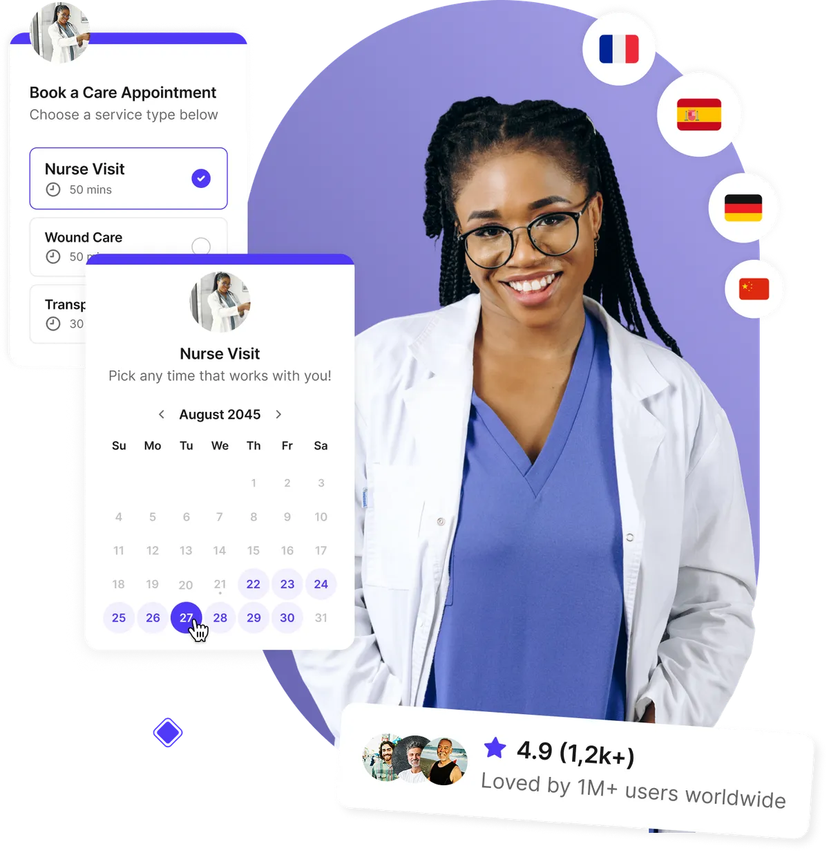 software citas cuidadores en casa para atención domiciliaria