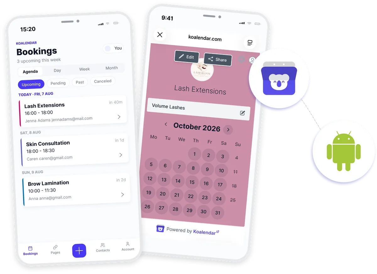 Android integration with Koalendar