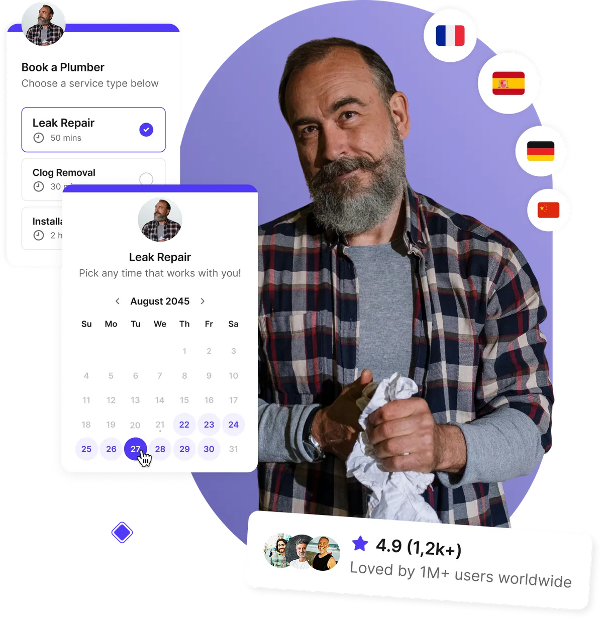 Software reservas para servicios fontanería para fontaneros