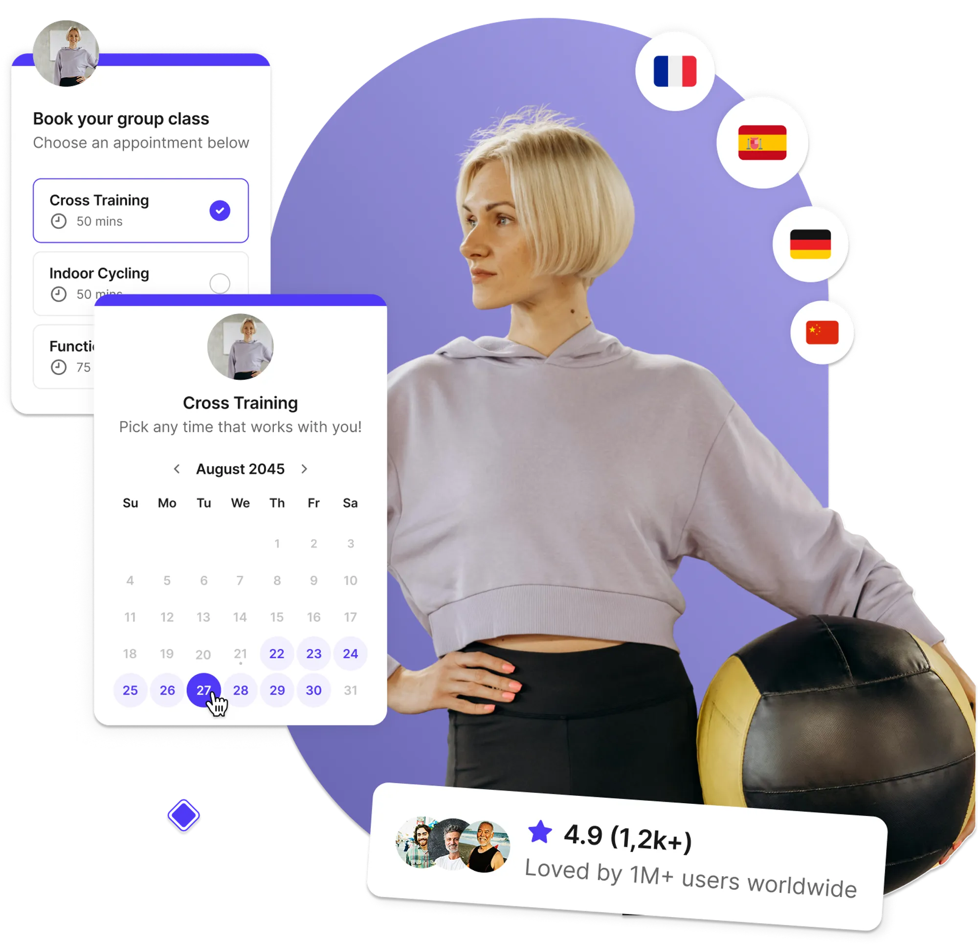 Fitness class booking software