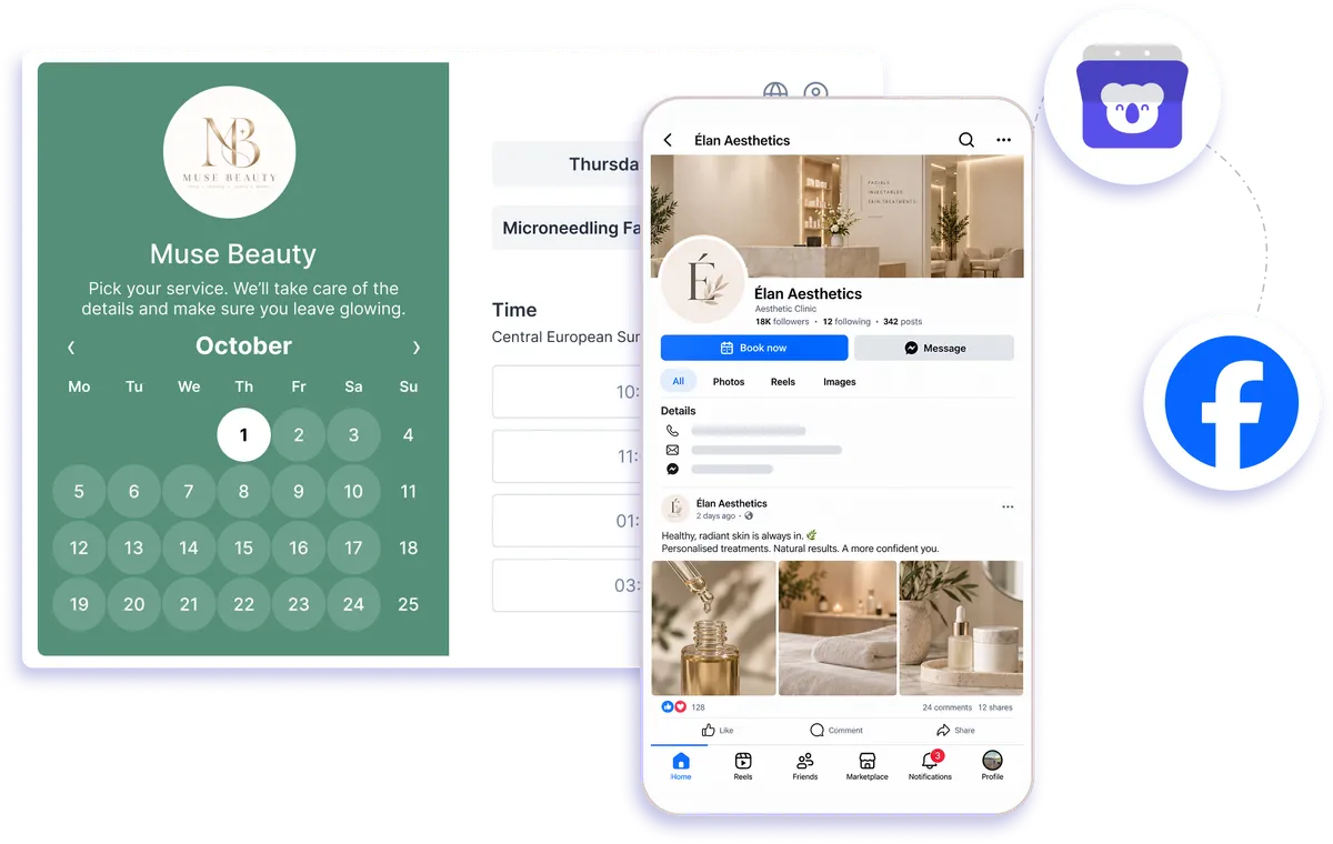 Facebook integration with Koalendar