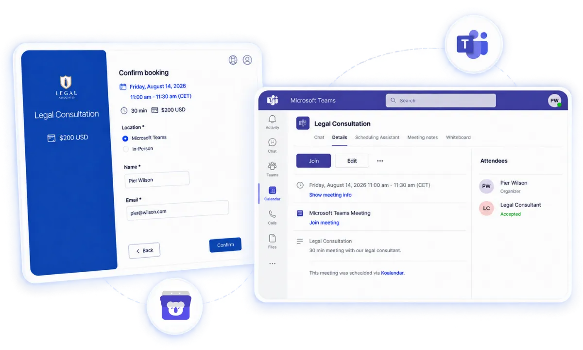 Microsoft Teams integration with Koalendar