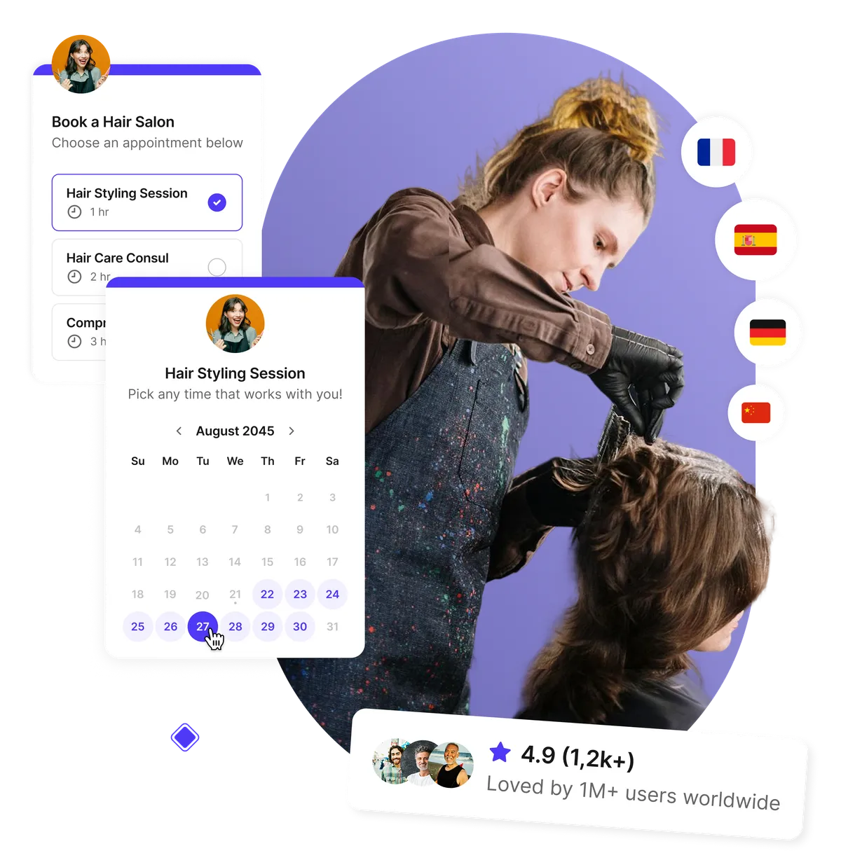 Logiciel de prise de rendez-vous pour salon de coiffure