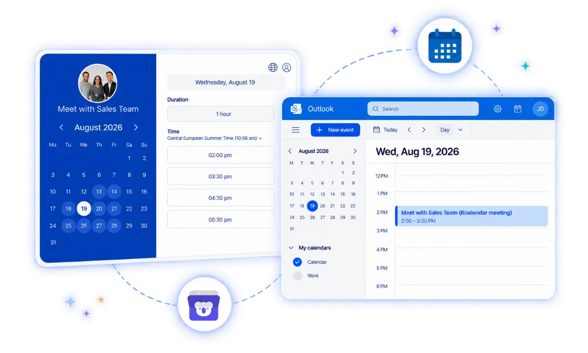 Outlook Calendar integration with Koalendar