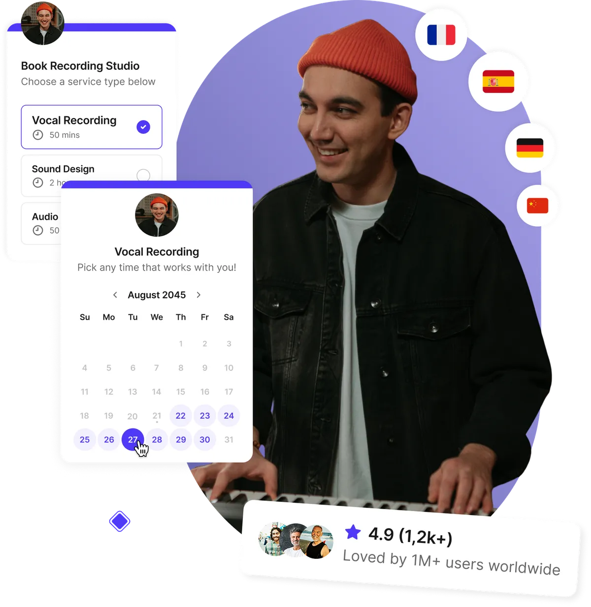 Logiciel planification studio d'enregistrement